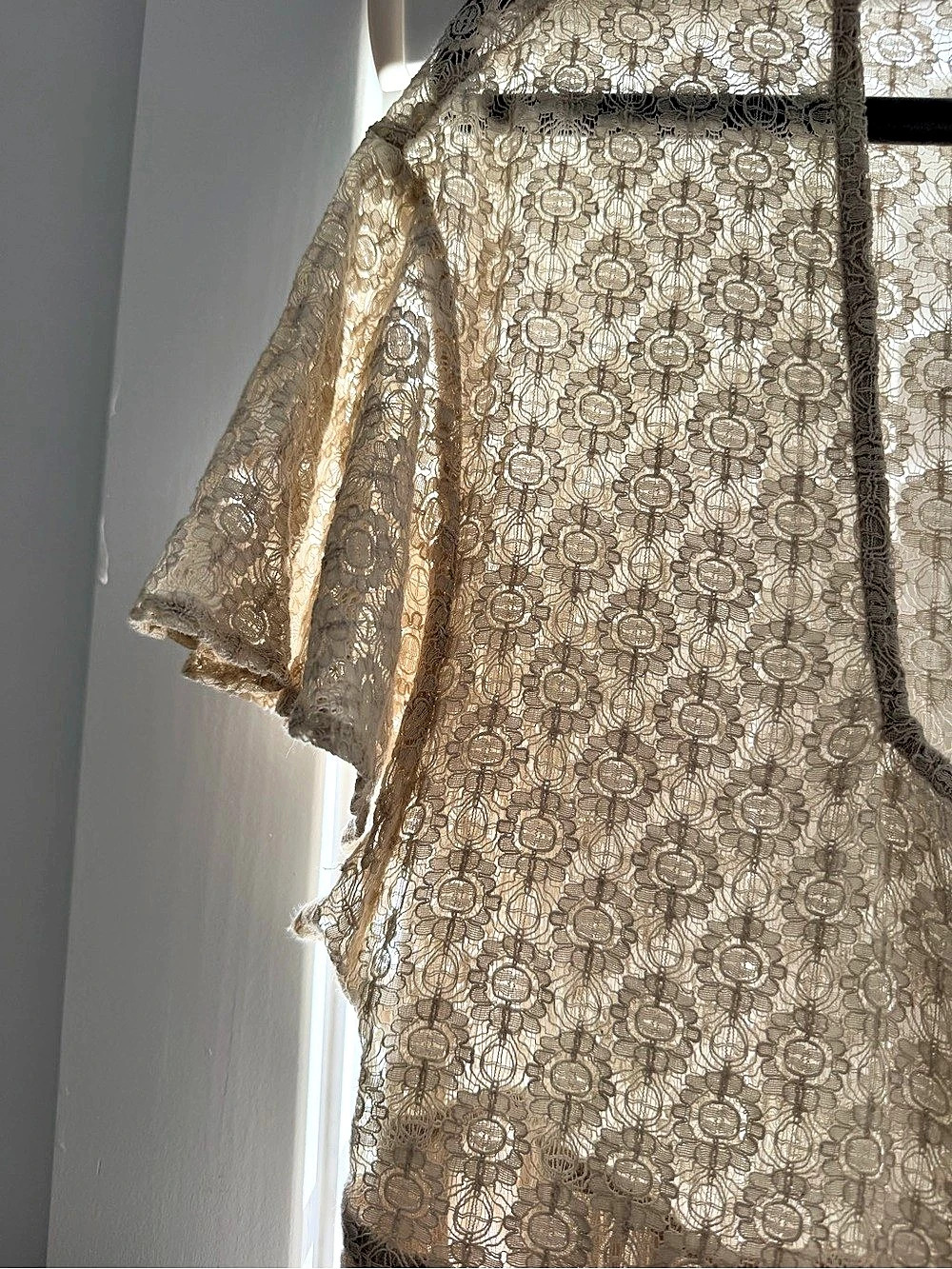 Free People Floral Lace Maxi Dress in Beige - Picture 3 of 7